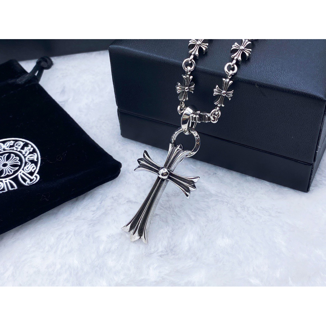 Chrome Heart Cross Necklace - PerfectKickZ