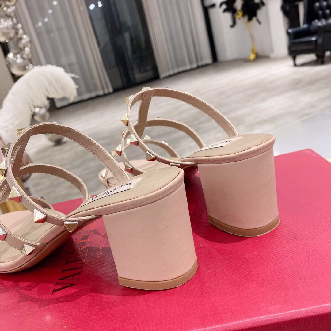 Saint Laurent Rockstud Caged 60mm Slide Sandals - PerfectKickZ