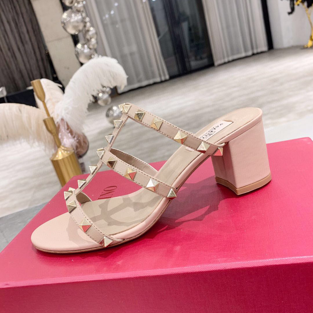 Saint Laurent Rockstud Caged 60mm Slide Sandals - PerfectKickZ