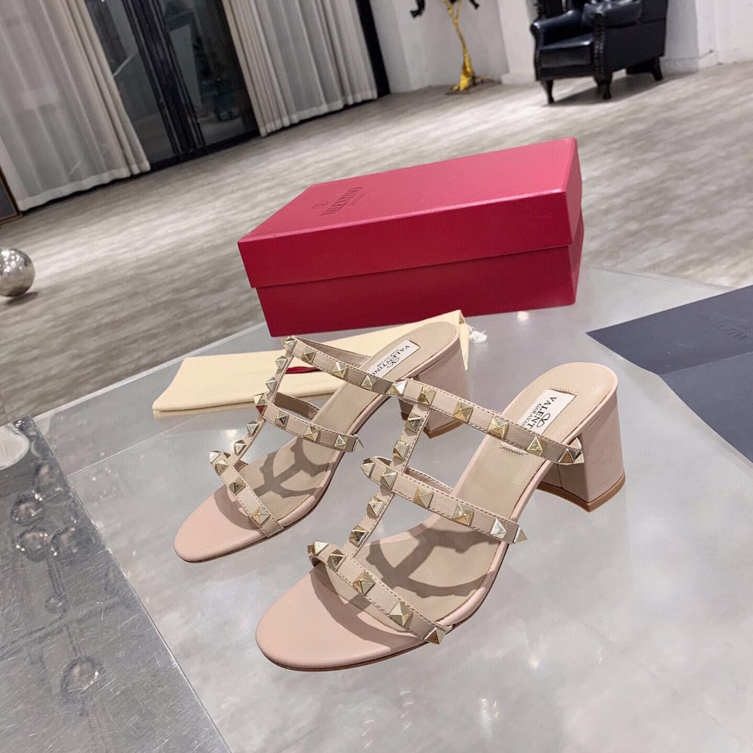 Saint Laurent Rockstud Caged 60mm Slide Sandals - PerfectKickZ