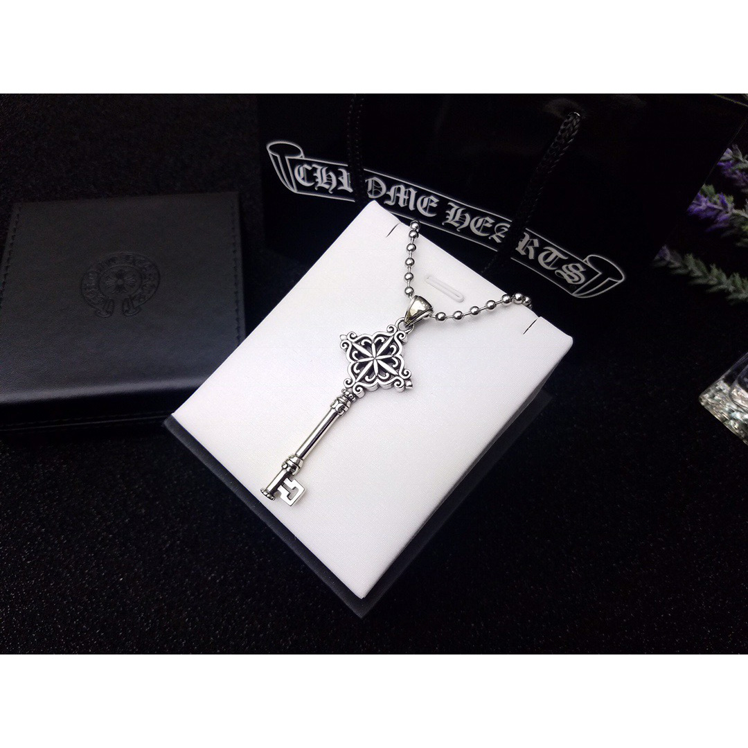 Chrome Heart Cross Necklace - 
