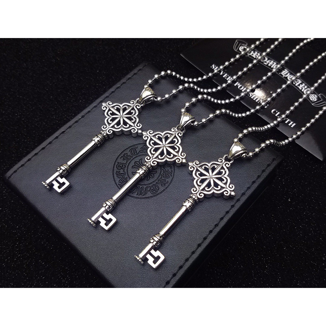 Chrome Heart Cross Necklace - 