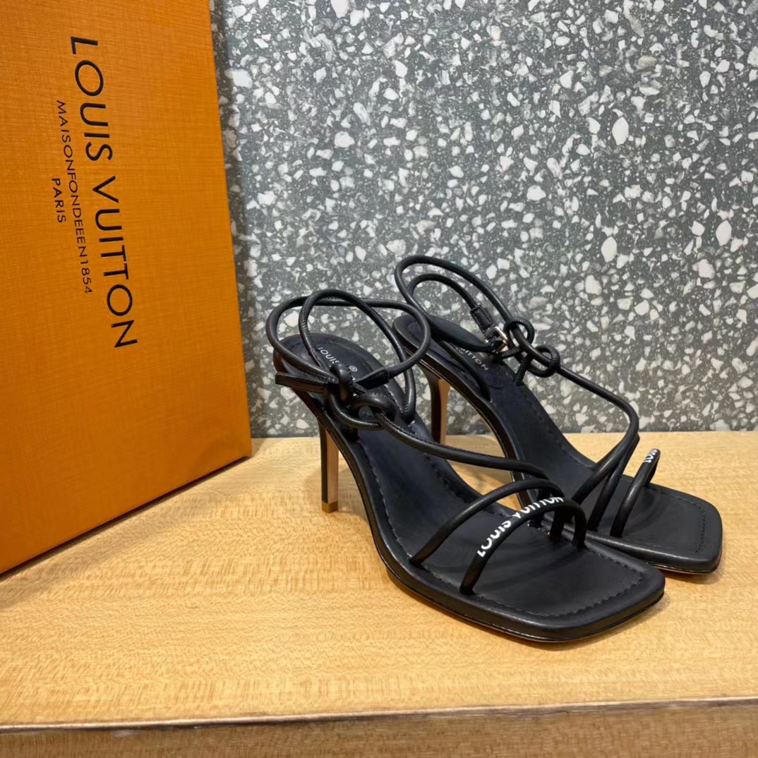 Louis Vuitton Sandals For Women In Black - PerfectKickZ