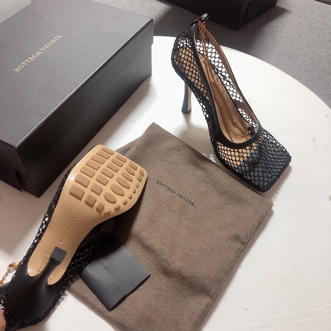 Bottega Veneta leather-trimmed mesh Heels - PerfectKickZ
