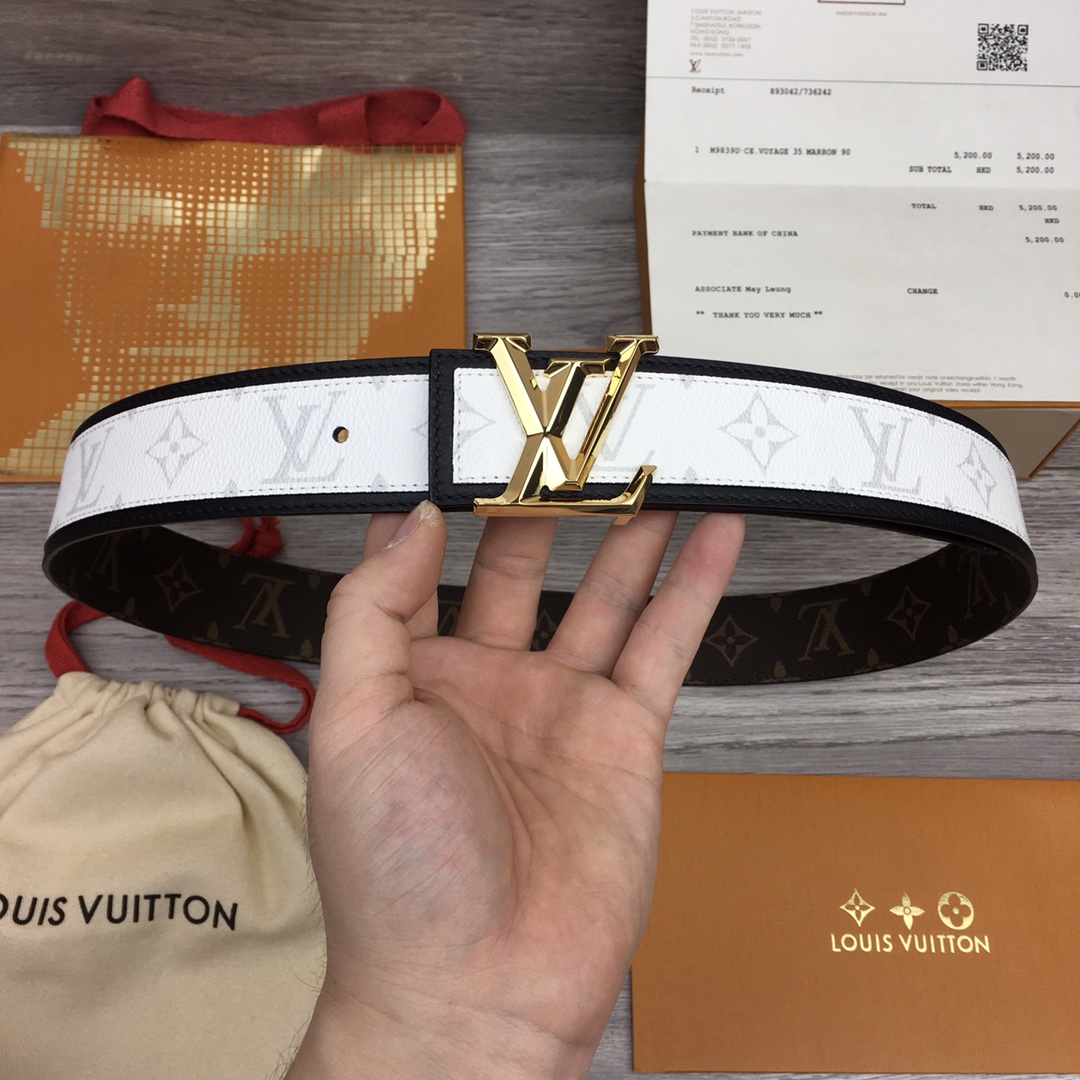 Louis Vuitton Shape 40MM Reversible Belt - PerfectKickZ
