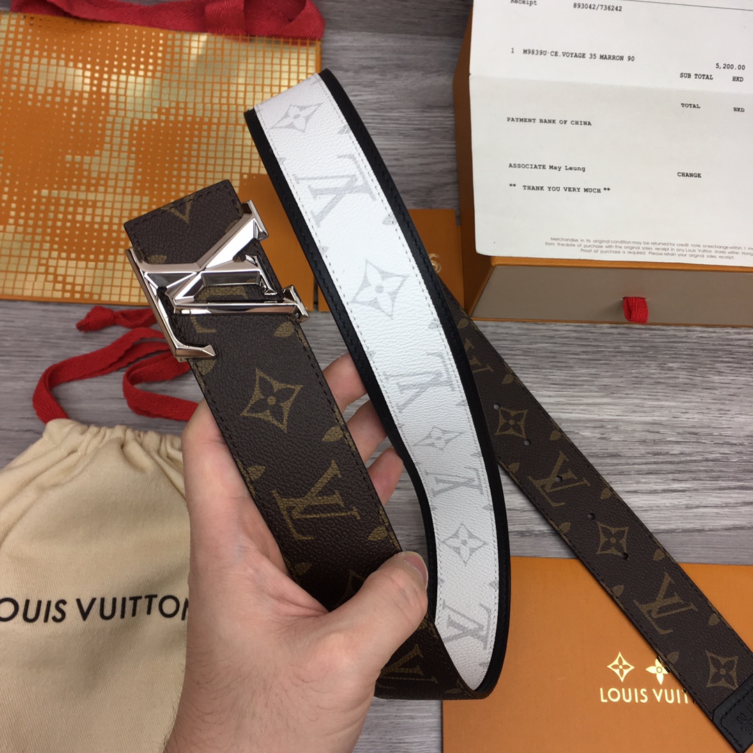 Louis Vuitton Shape 40MM Reversible Belt - PerfectKickZ