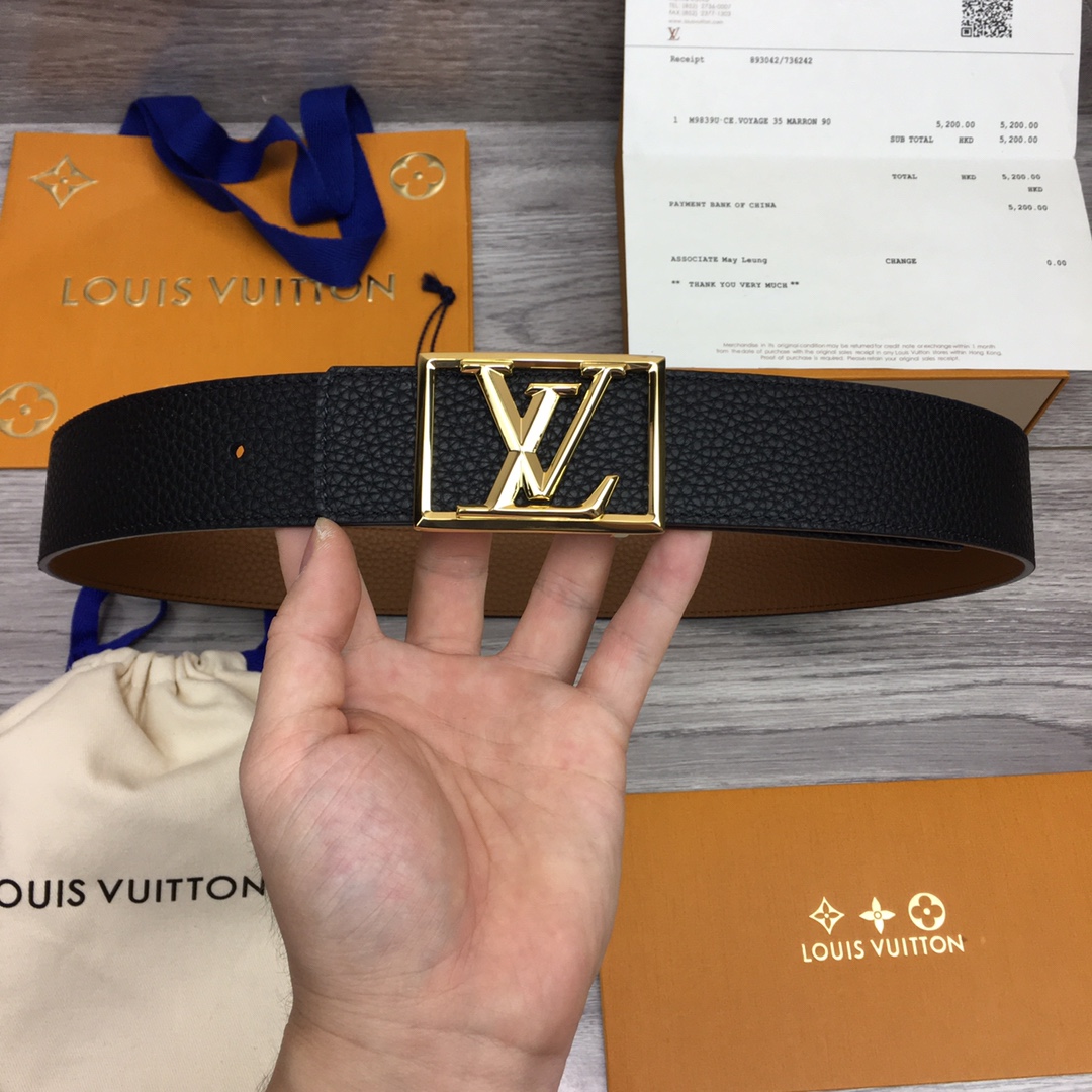 Louis Vuitton Shape 40MM Reversible Belt - PerfectKickZ