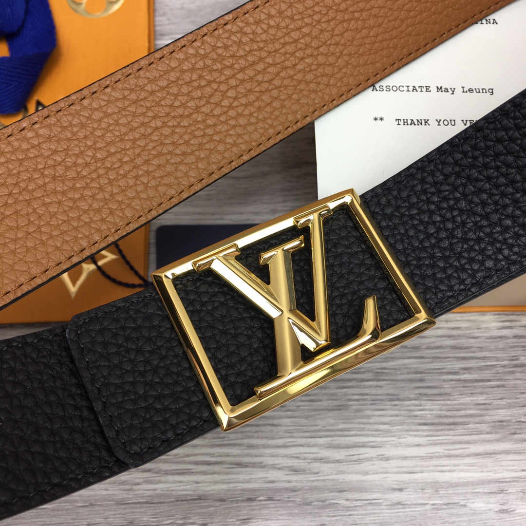 Louis Vuitton Shape 40MM Reversible Belt - PerfectKickZ