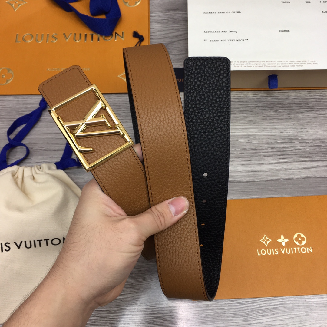 Louis Vuitton Shape 40MM Reversible Belt - PerfectKickZ