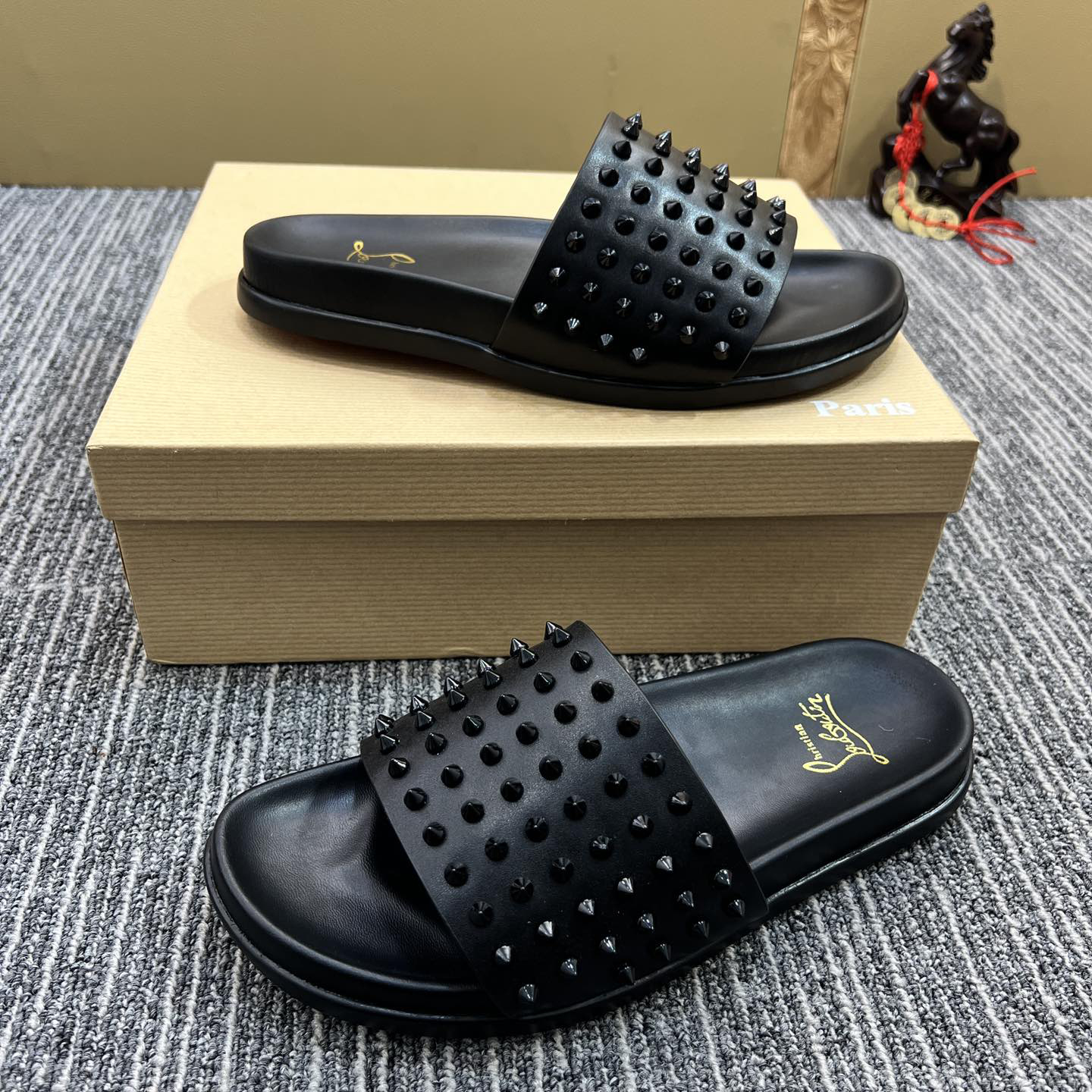Christian Louboutin  Men Slippers Flats - PerfectKickZ