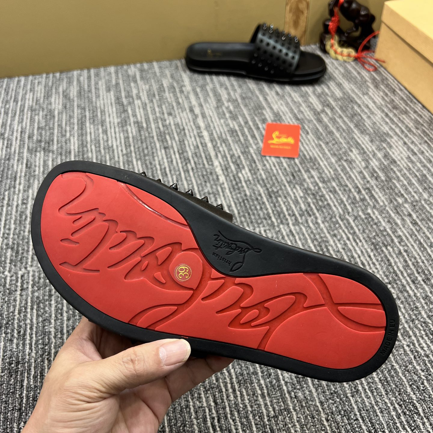 Christian Louboutin  Men Slippers Flats - PerfectKickZ