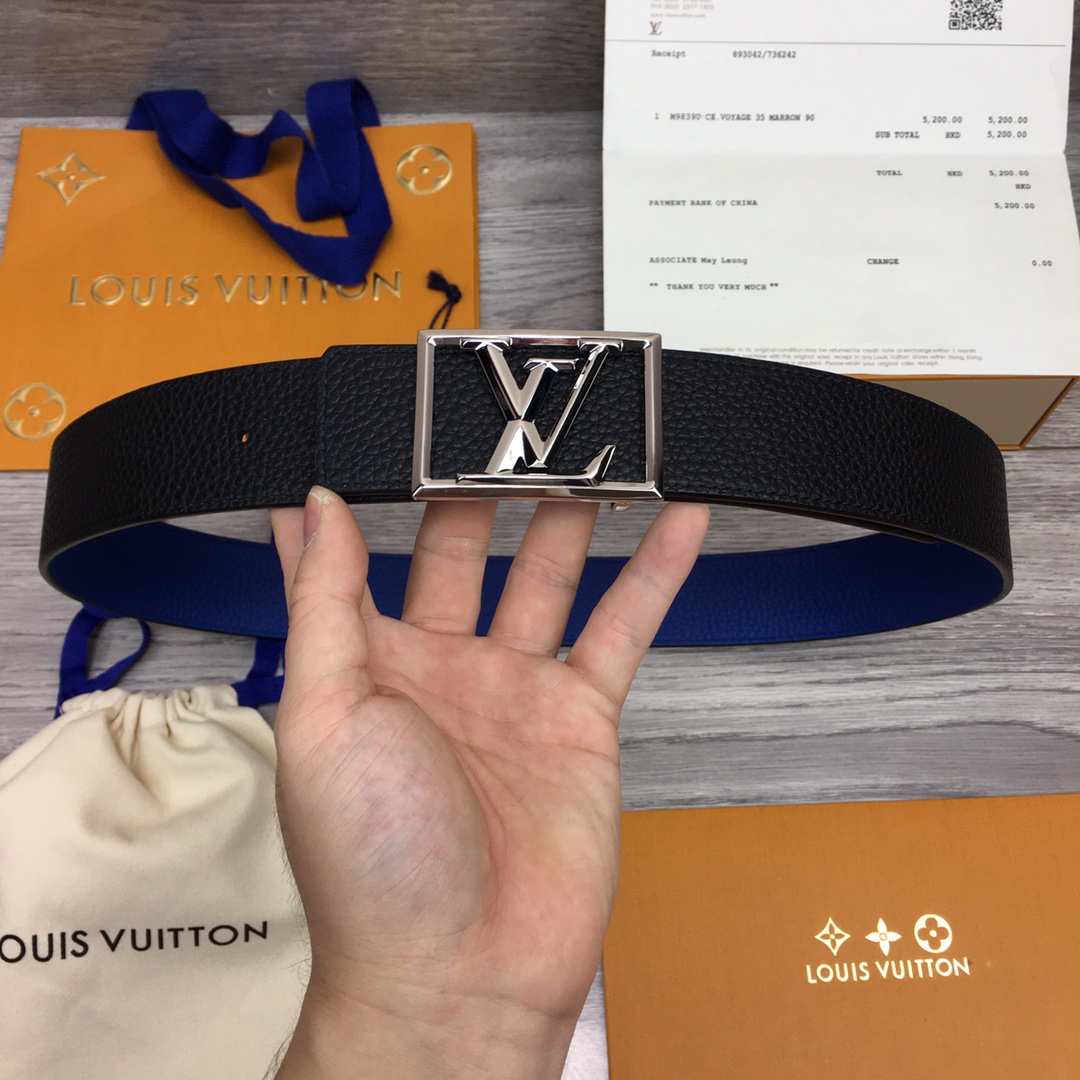 Louis Vuitton Shape 40MM Reversible Belt - PerfectKickZ