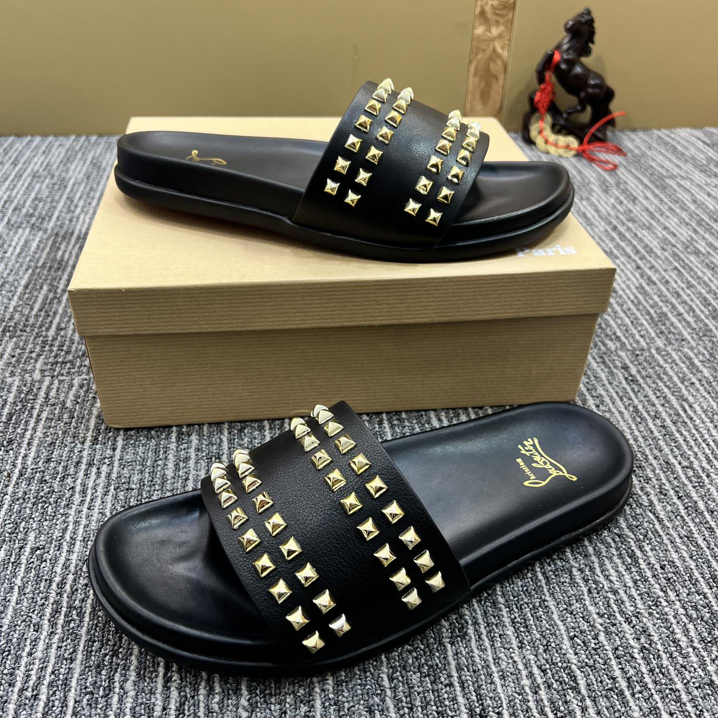 Christian Louboutin  Men Slippers Flats - PerfectKickZ