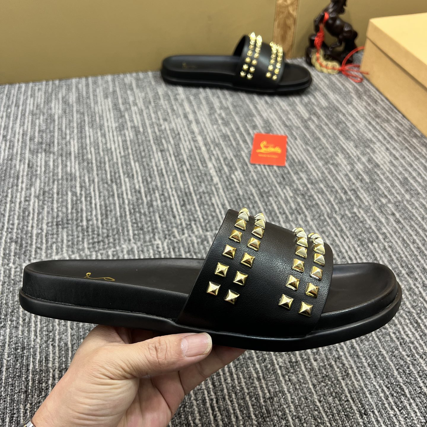 Christian Louboutin  Men Slippers Flats - PerfectKickZ