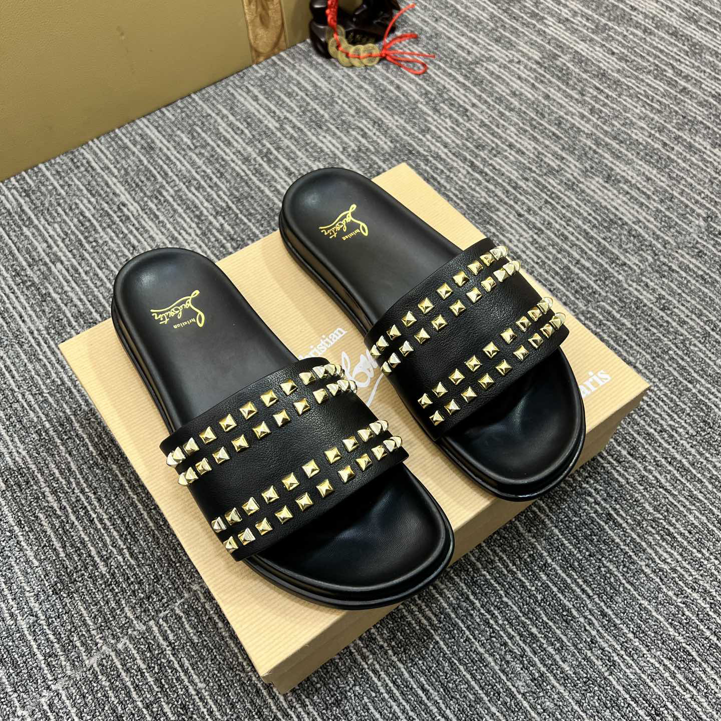 Christian Louboutin  Men Slippers Flats - PerfectKickZ