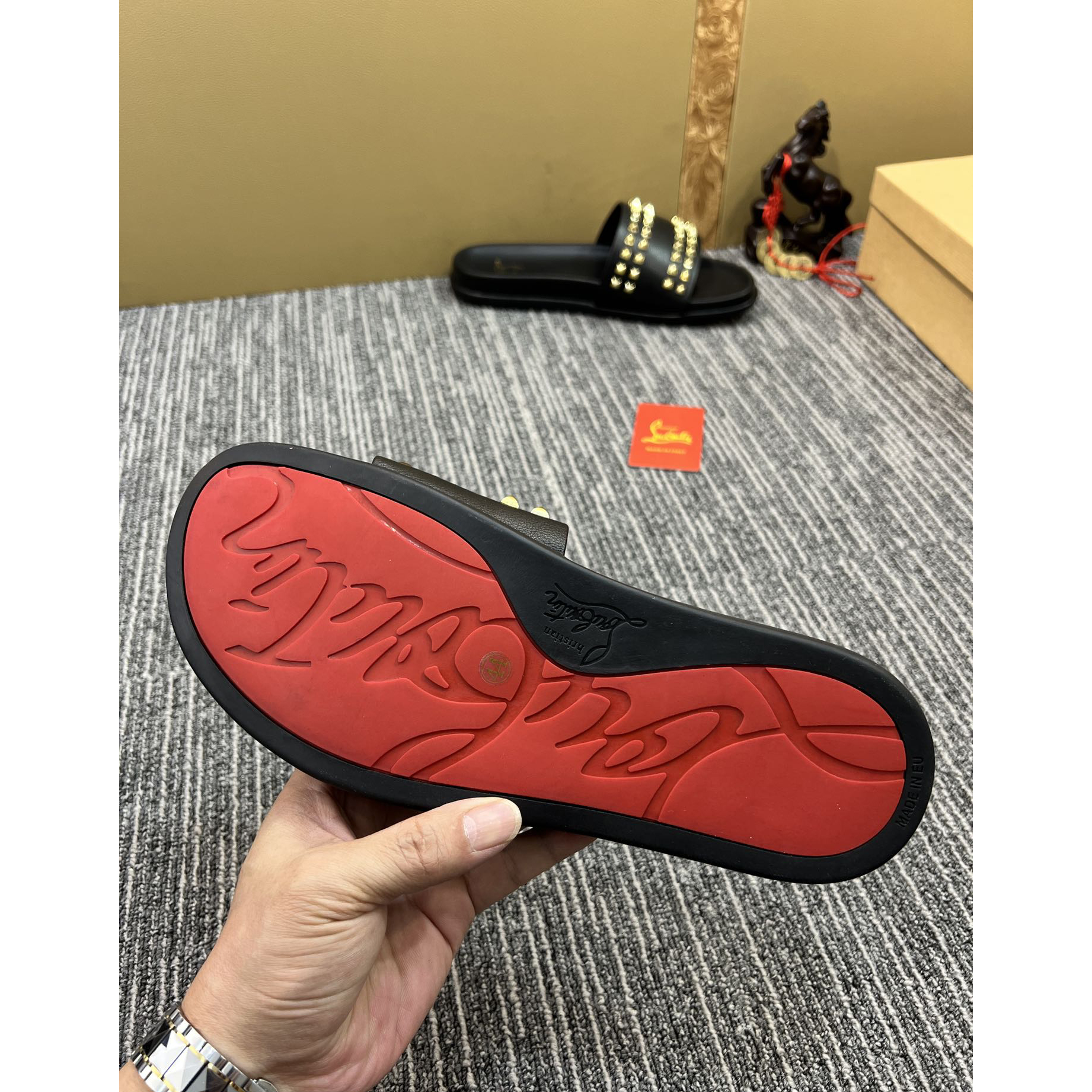 Christian Louboutin  Men Slippers Flats - PerfectKickZ