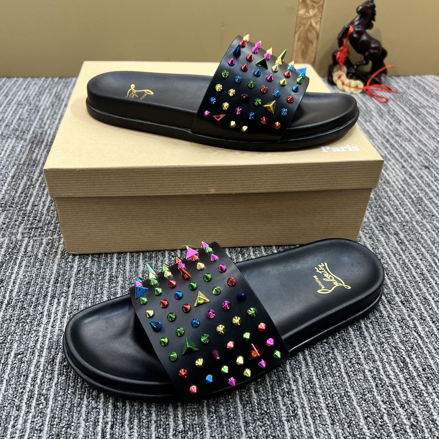 Christian Louboutin  Men Slippers Flats - PerfectKickZ