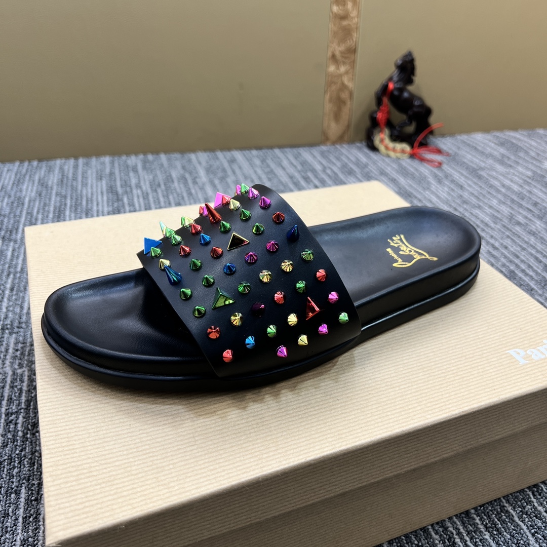 Christian Louboutin  Men Slippers Flats - PerfectKickZ