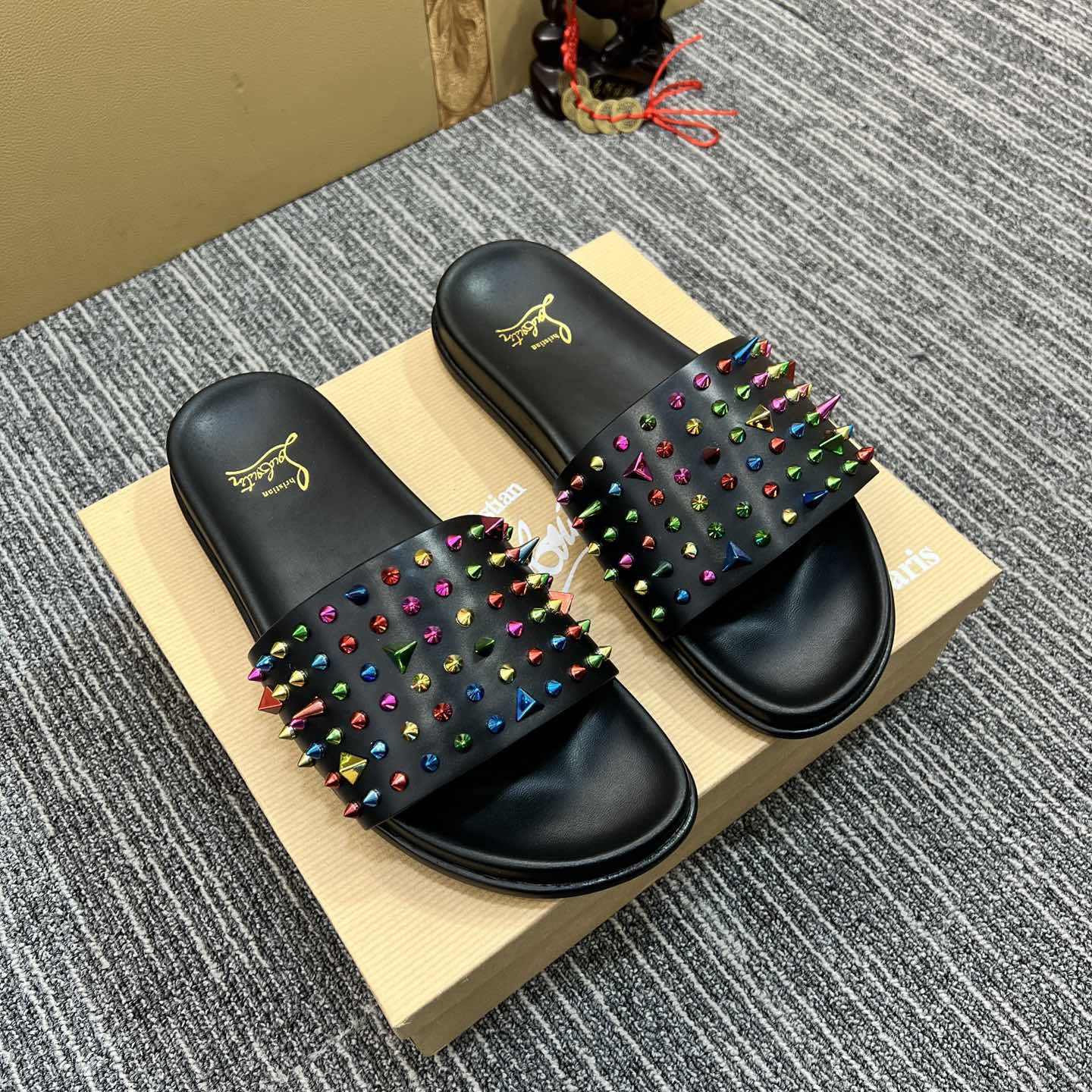 Christian Louboutin  Men Slippers Flats - PerfectKickZ