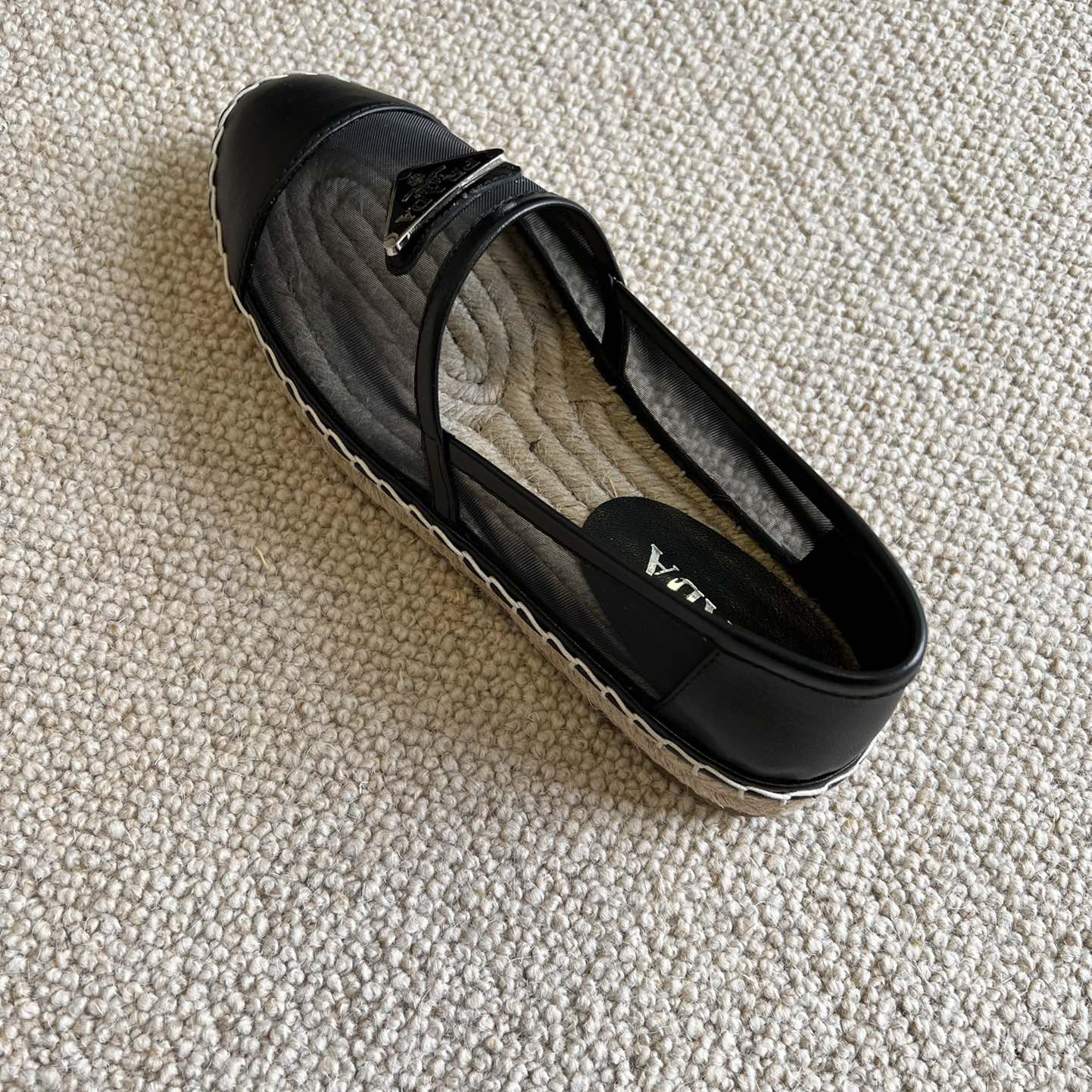 Prada  Logo  Woman Black Loafers - PerfectKickZ
