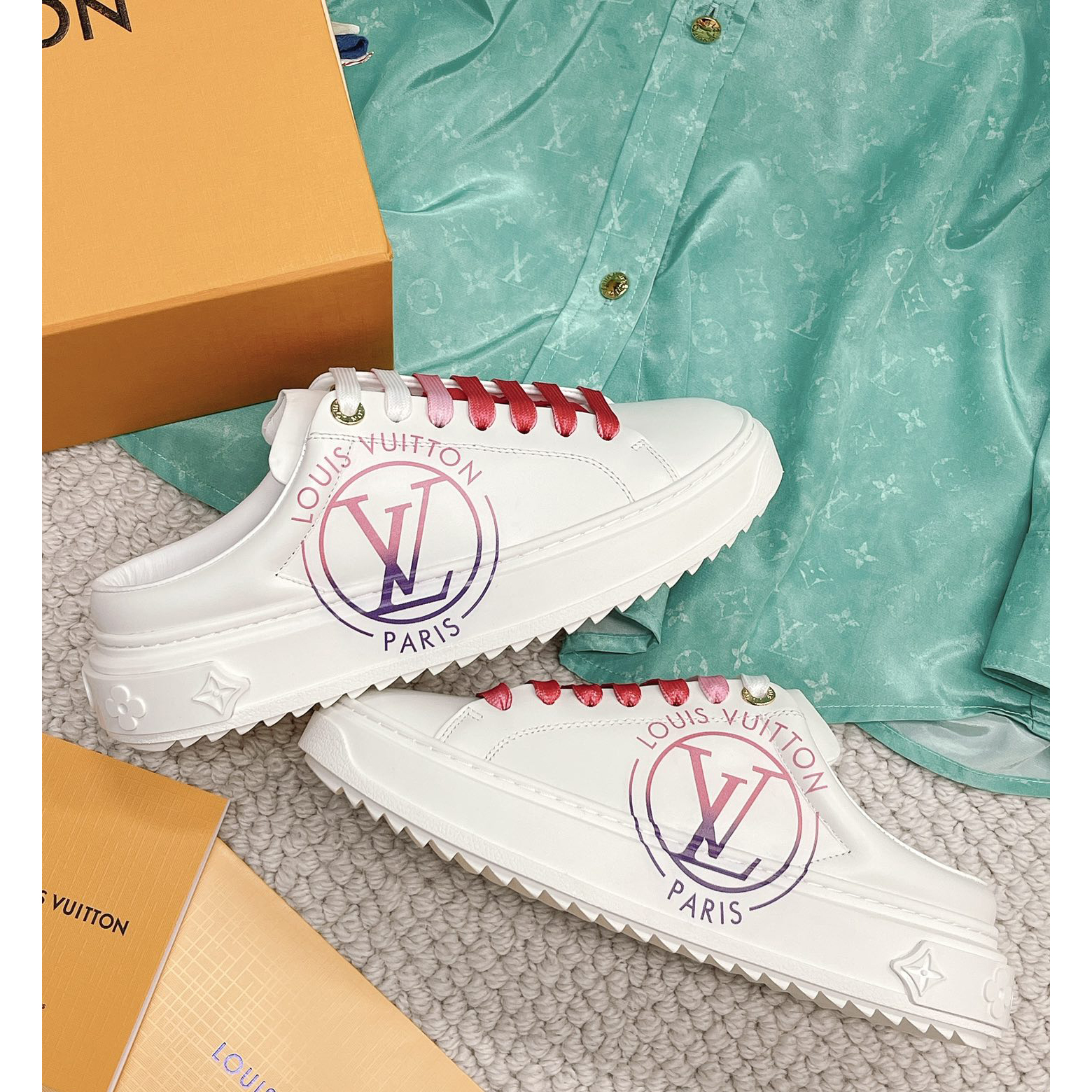 Louis Vuitton Time Out Open Back Sneaker - PerfectKickZ