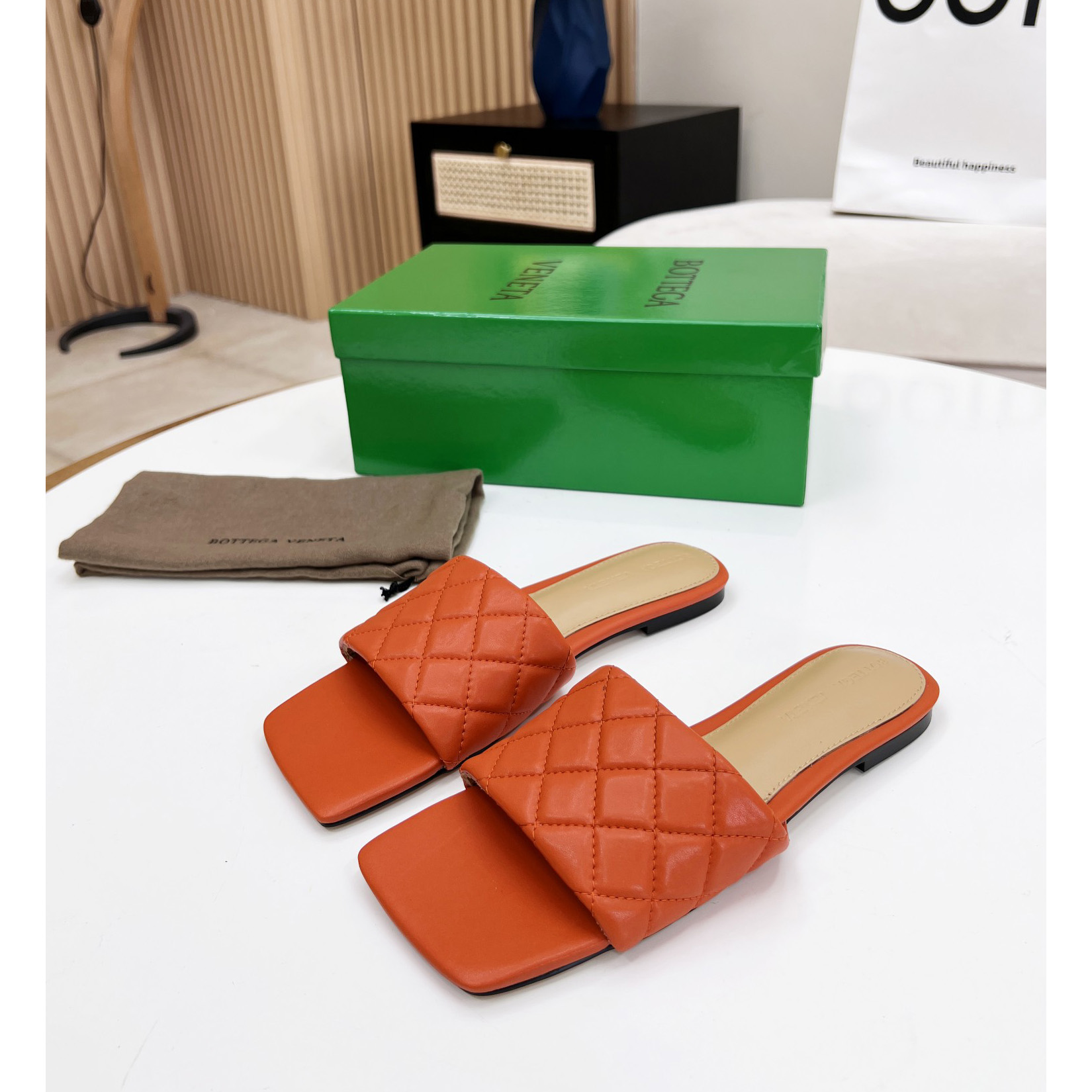 Bottega Veneta Padded Leather Sandals - PerfectKickZ