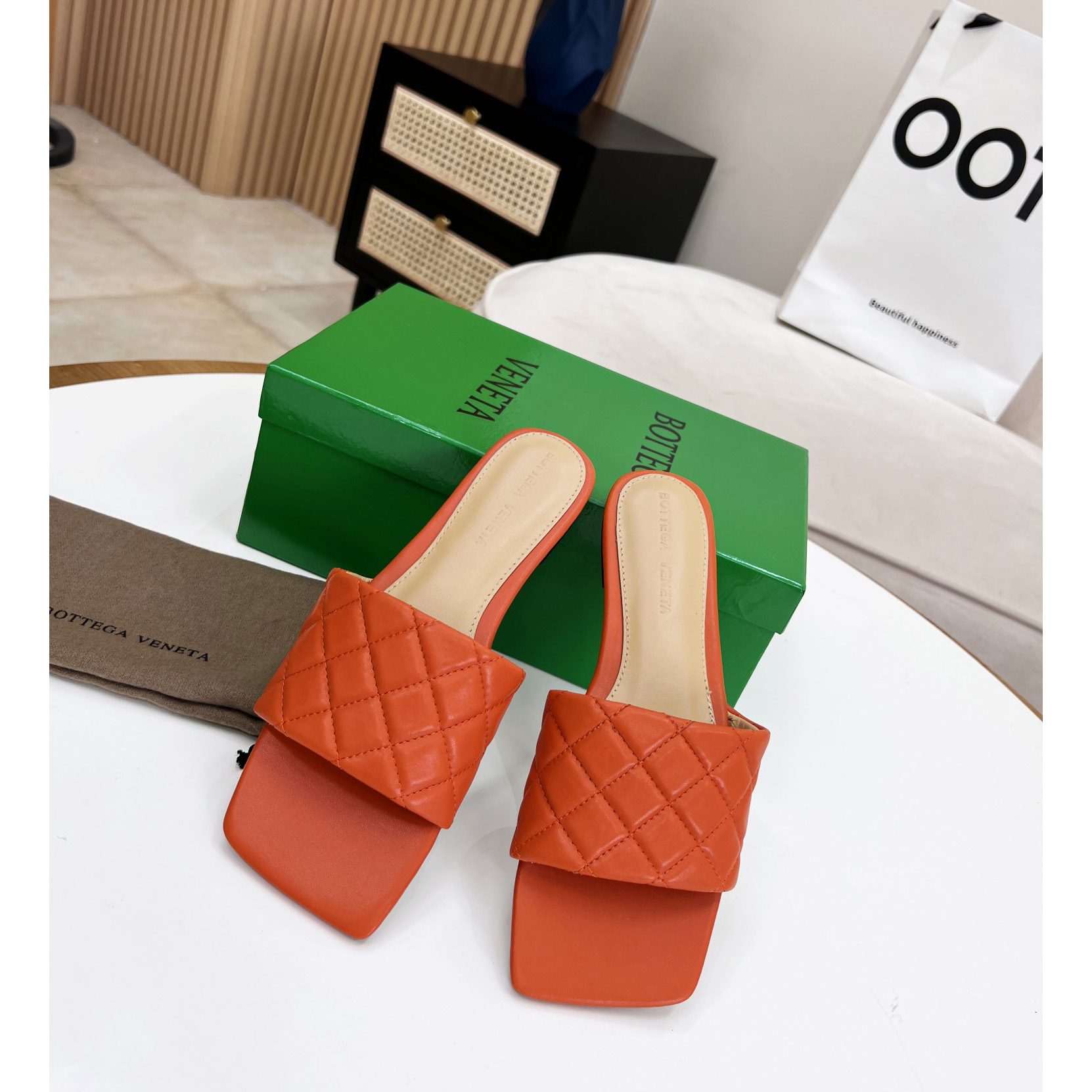 Bottega Veneta Padded Leather Sandals - PerfectKickZ