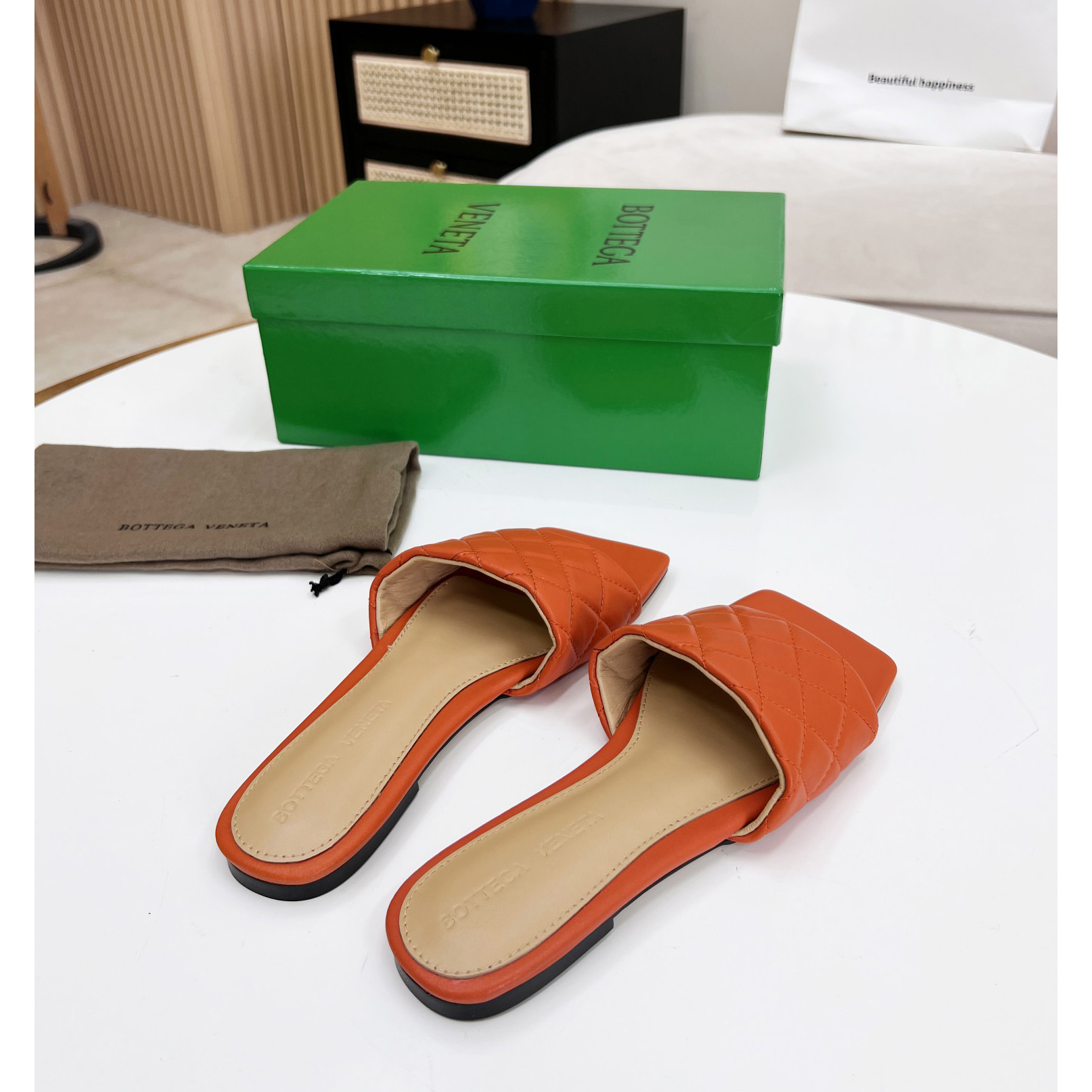 Bottega Veneta Padded Leather Sandals - PerfectKickZ