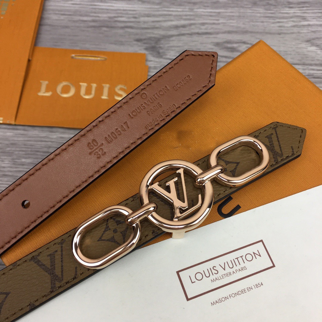 Louis Vuitton Squared LV 20mm Belt - PerfectKickZ