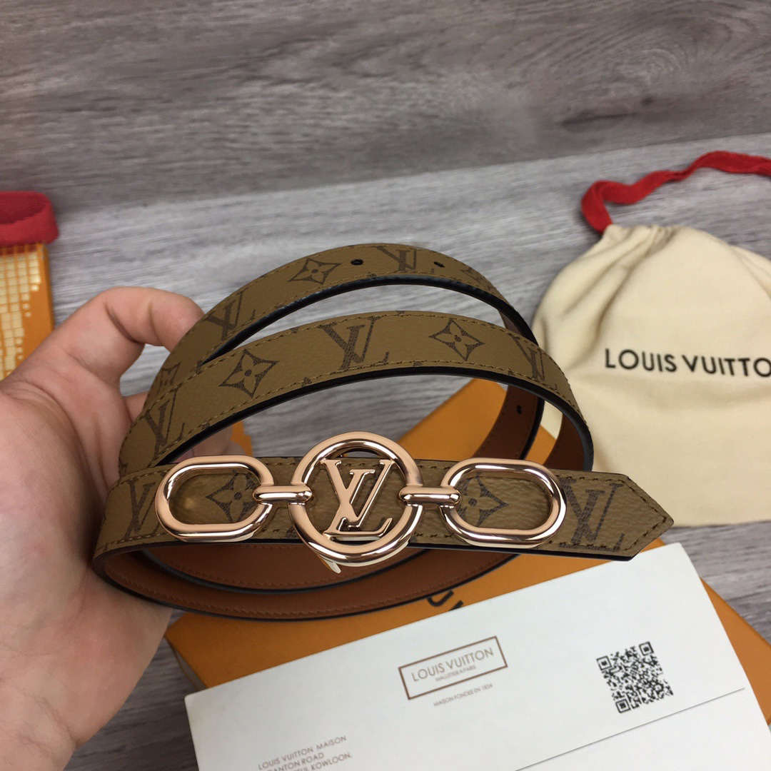 Louis Vuitton Squared LV 20mm Belt - PerfectKickZ