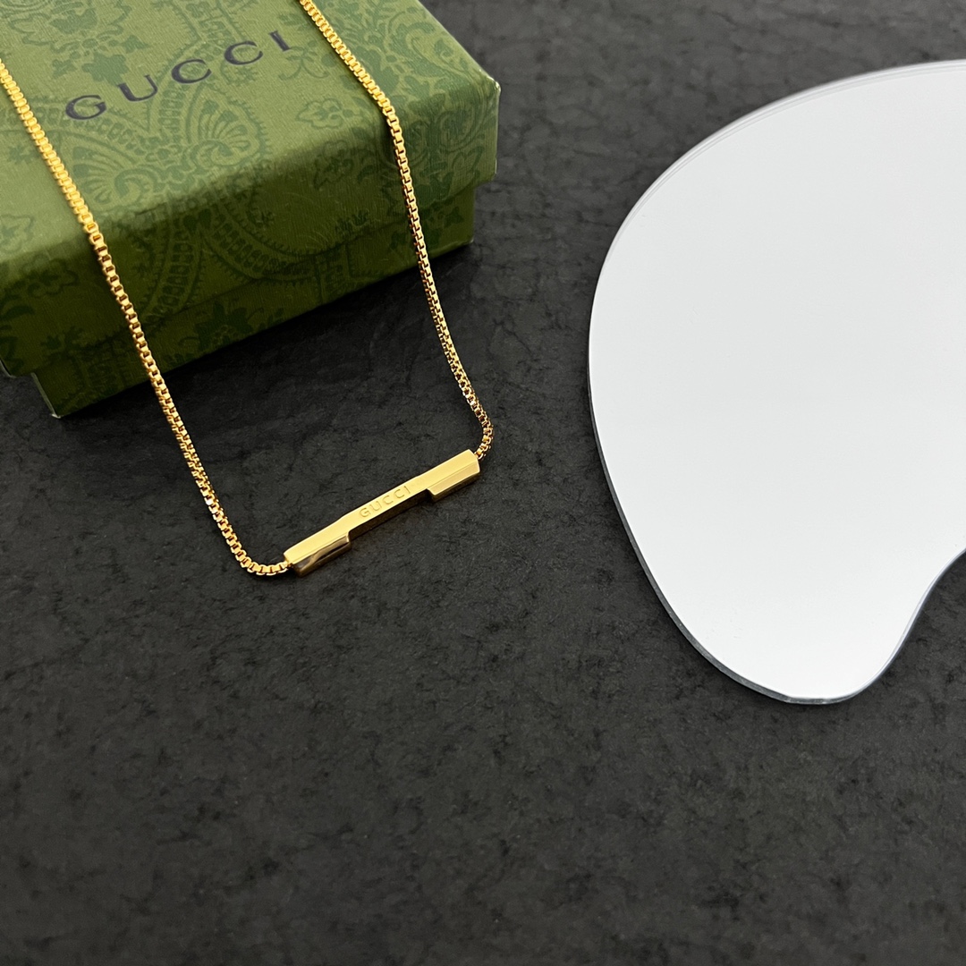 Gucci Link To Love Necklace With Diamonds - PerfectKickZ