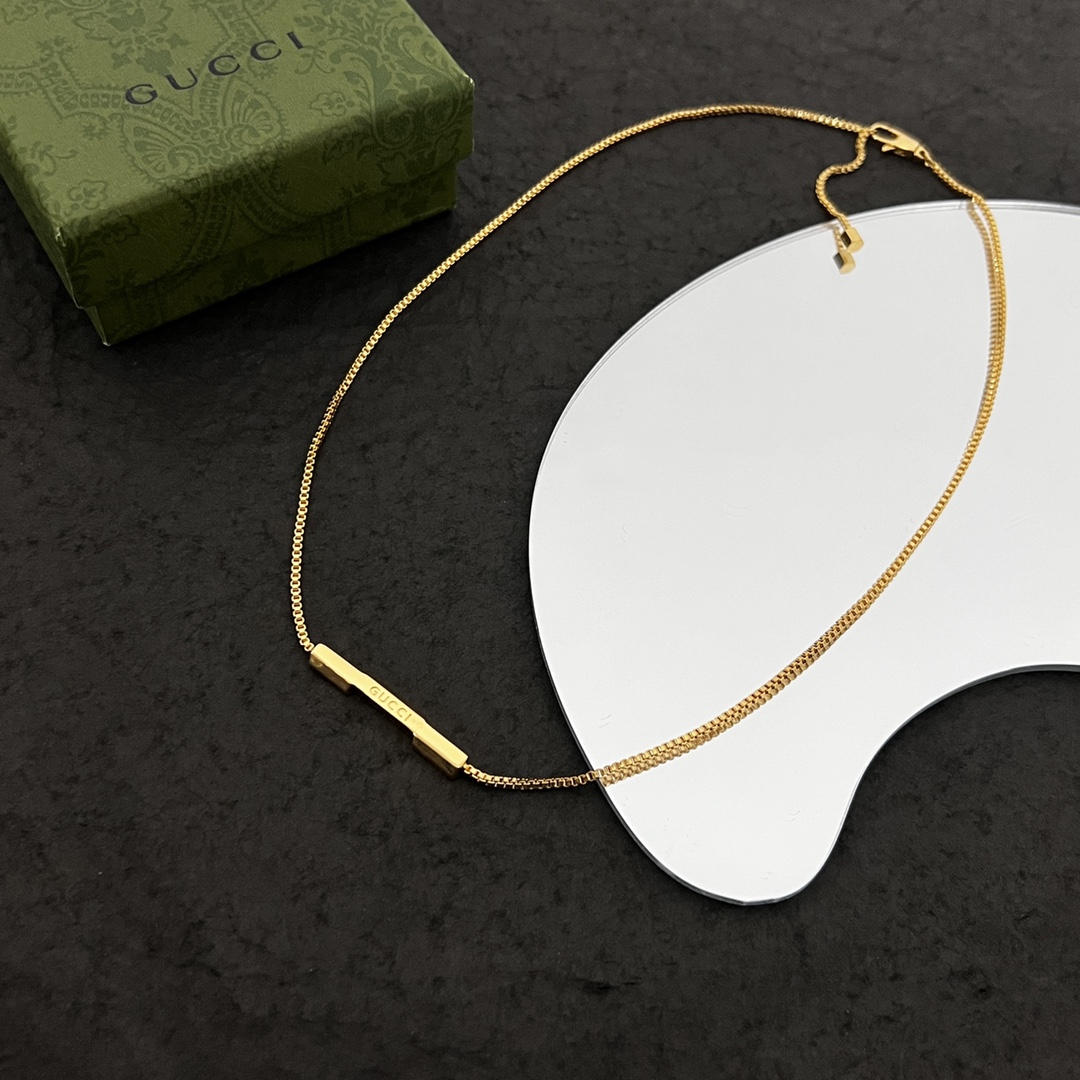 Gucci Link To Love Necklace With Diamonds - PerfectKickZ