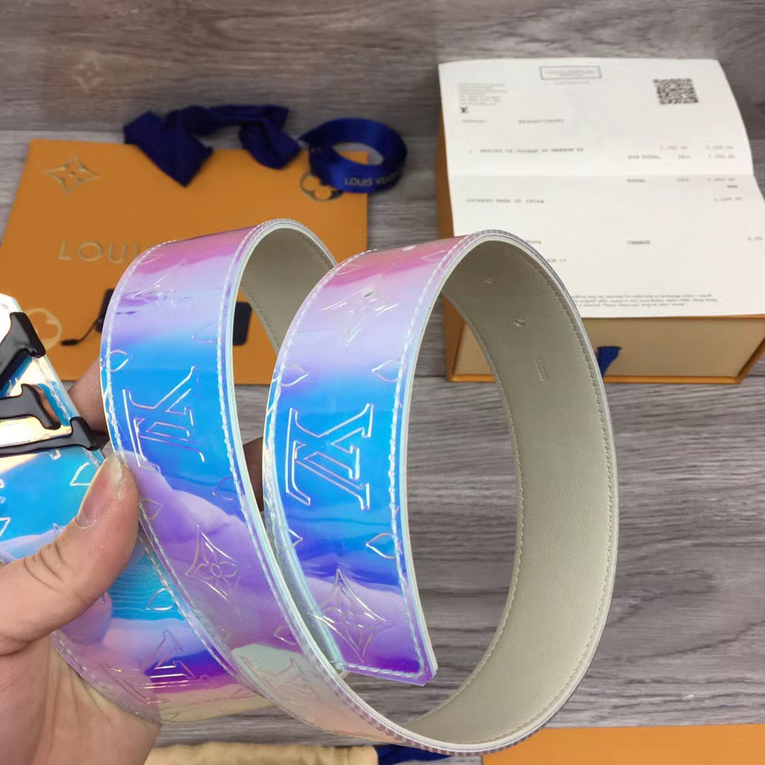 Louis Vuitton Iridescent Monogram 40MM Belt  - PerfectKickZ