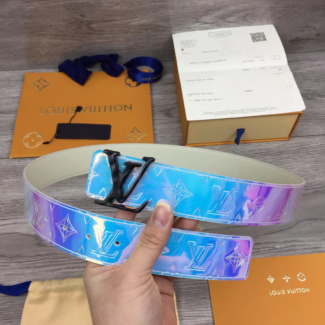 Louis Vuitton Iridescent Monogram 40MM Belt  - PerfectKickZ