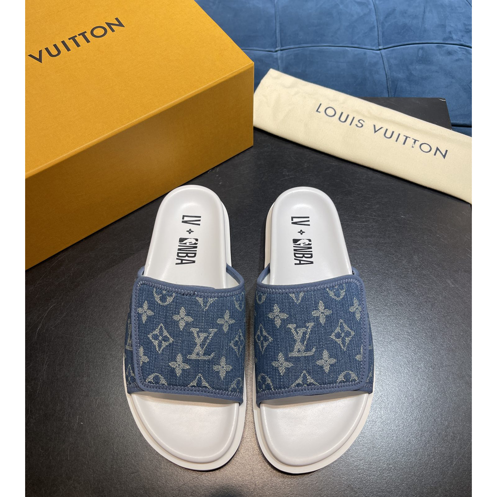 Louis Vuitton x NBA Monogram Slipper - PerfectKickZ