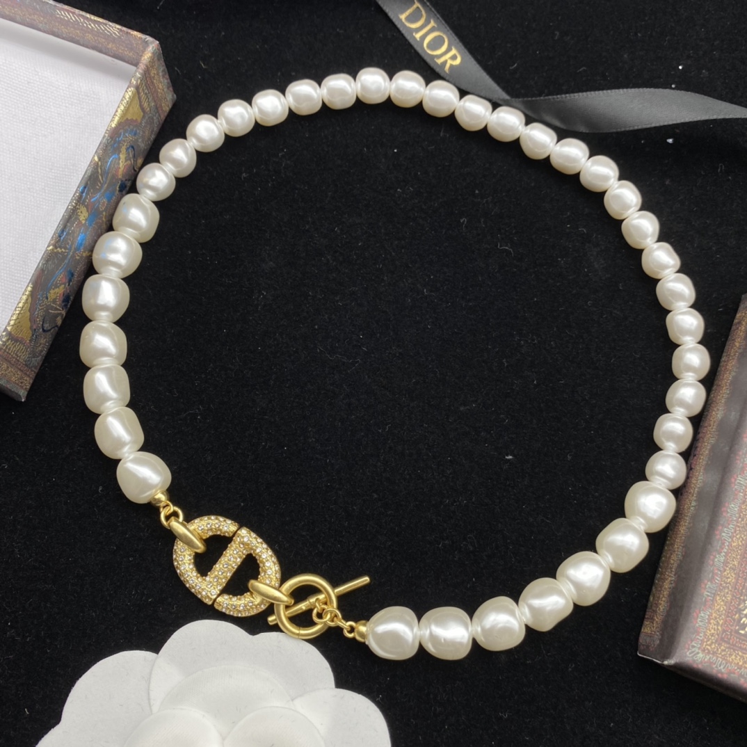 Dior Pearl Necklace - PerfectKickZ