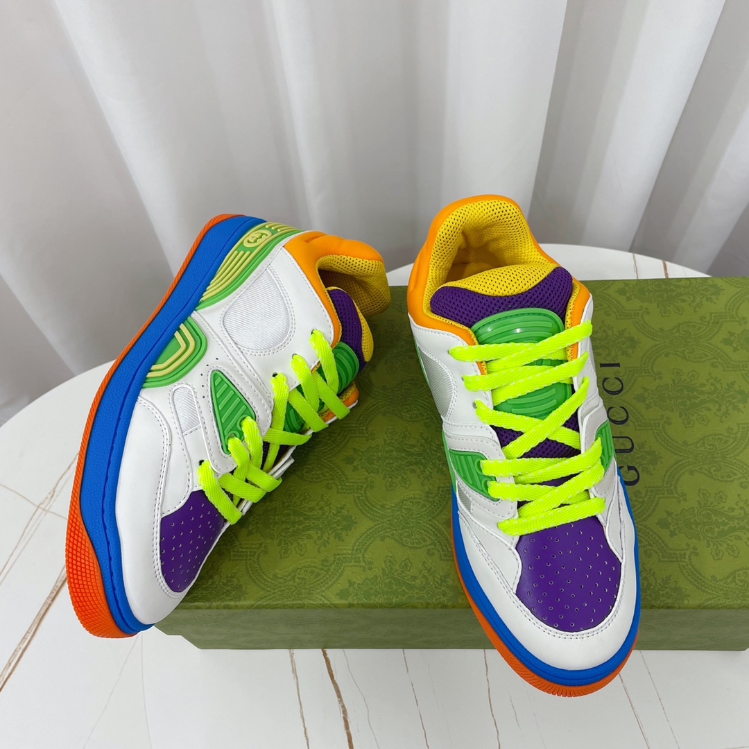 Gucci  Basket Sneaker With Lnterlocking G  - PerfectKickZ