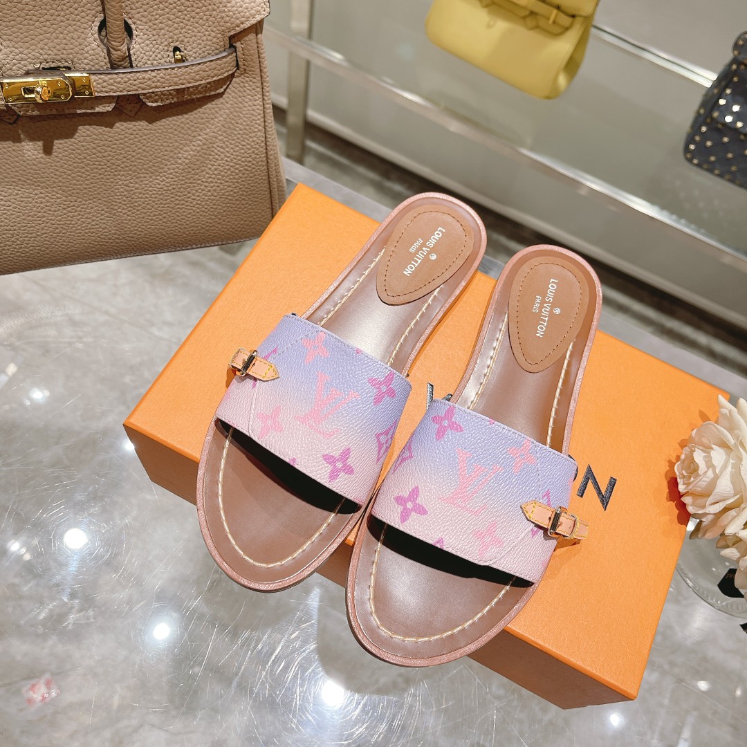 Louis Vuitton Lock It Flat Mule - PerfectKickZ