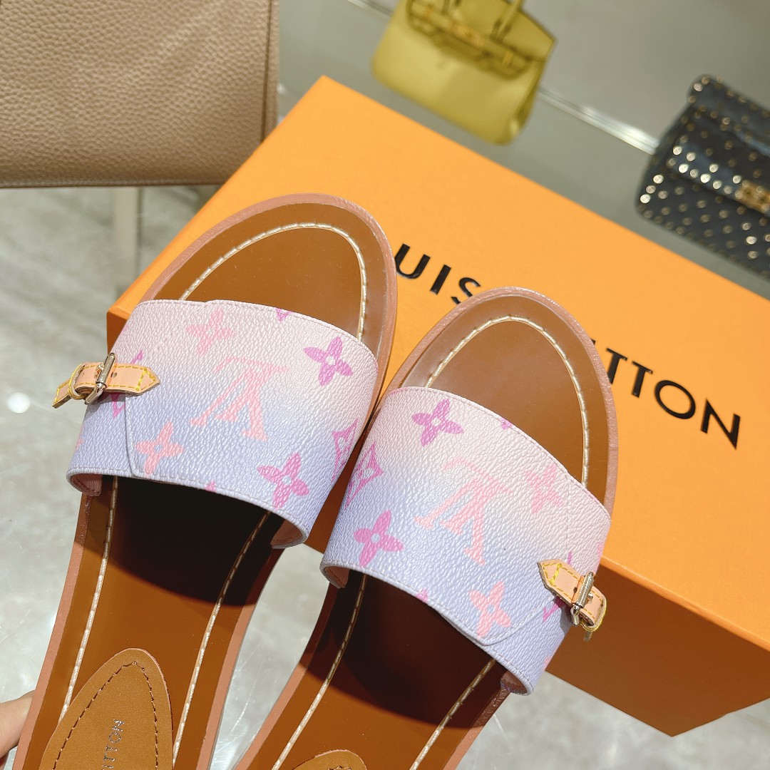 Louis Vuitton Lock It Flat Mule - PerfectKickZ
