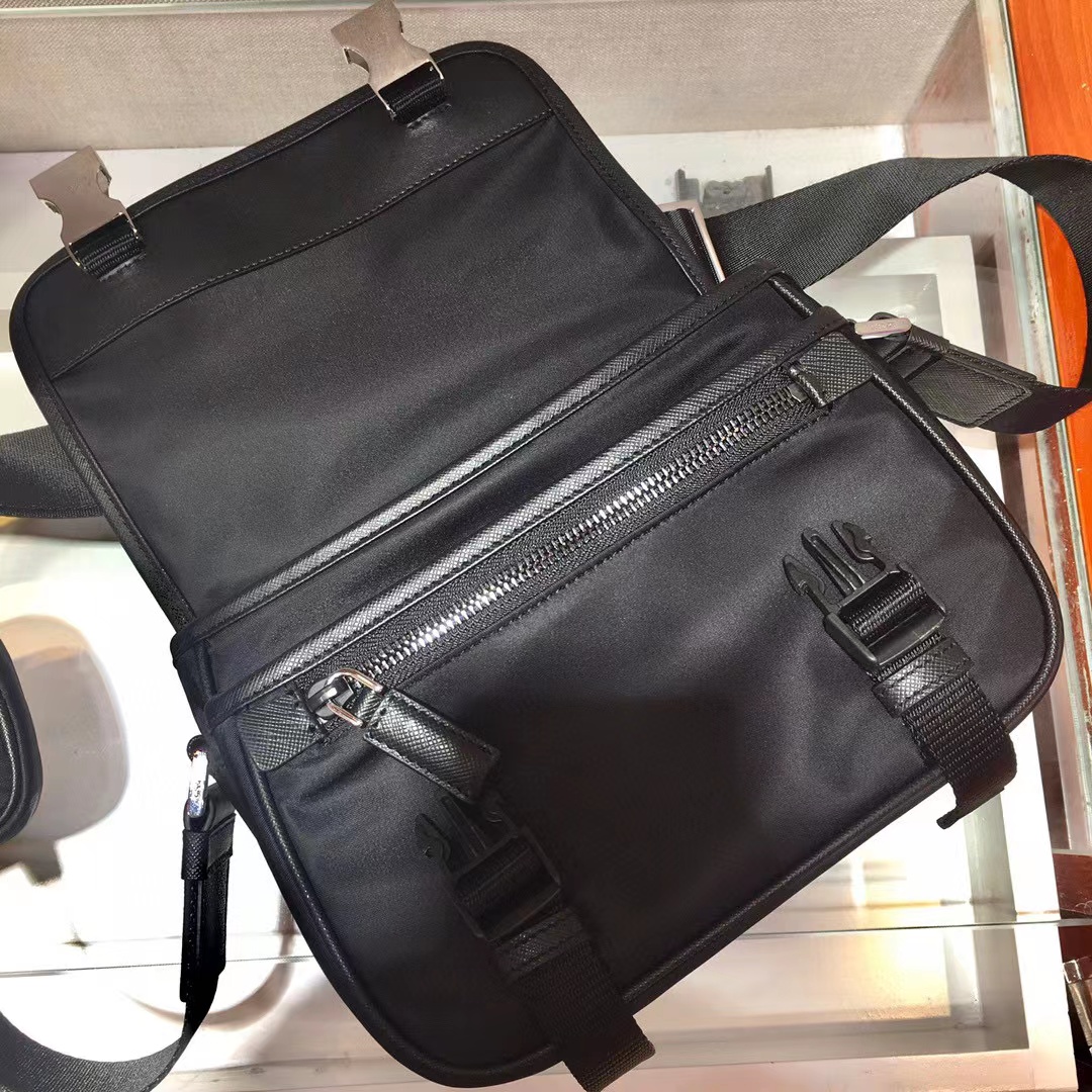 Prada Re-Nylon And Saffiano Leather Shoulder Bag(22-16-8.5cm)   2VD034 - PerfectKickZ