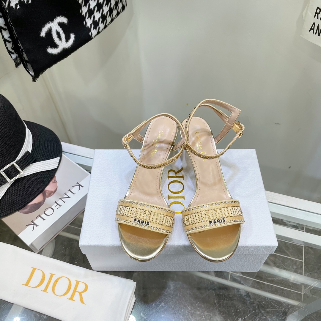 Dior Logo High Heeled Sandals(6.5CM) - PerfectKickZ