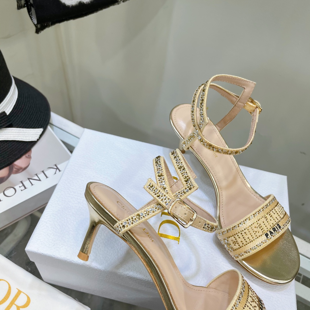 Dior Logo High Heeled Sandals(6.5CM) - PerfectKickZ