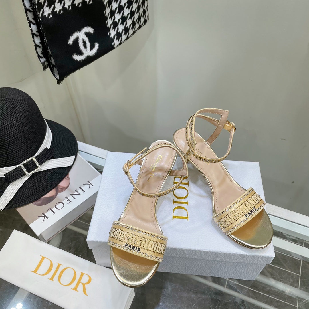 Dior Logo High Heeled Sandals(6.5CM) - PerfectKickZ