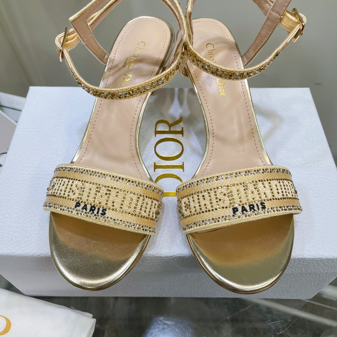 Dior Logo High Heeled Sandals(6.5CM) - PerfectKickZ