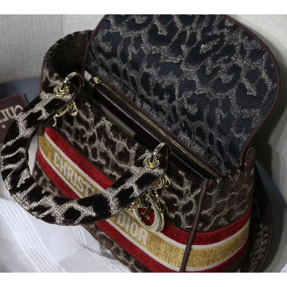 Dior Leopard Print Lady Bag（24-20-11CM） - PerfectKickZ