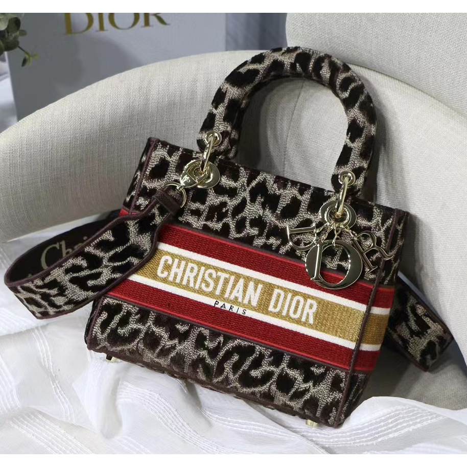 Dior Leopard Print Lady Bag（24-20-11CM） - PerfectKickZ