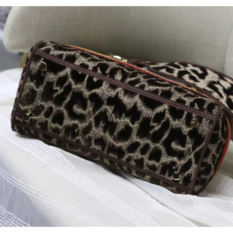 Dior Leopard Print Lady Bag（24-20-11CM） - 