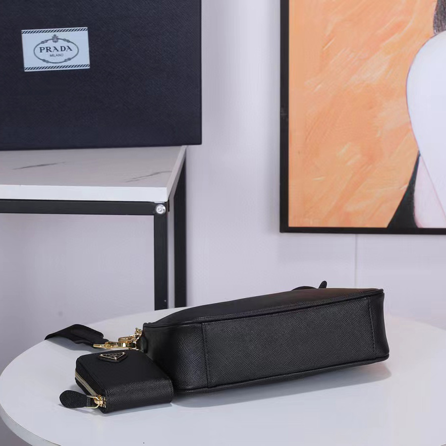 Prada Logo Print Shoulder Bag - PerfectKickZ