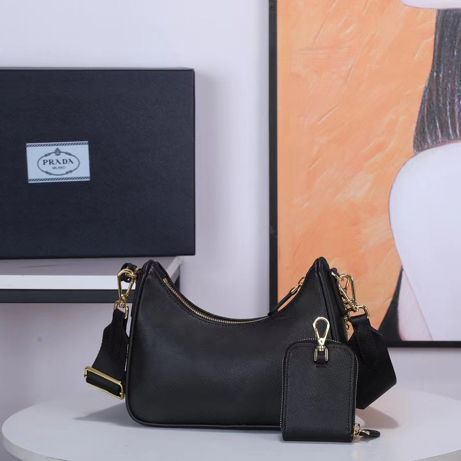 Prada Logo Print Shoulder Bag - PerfectKickZ