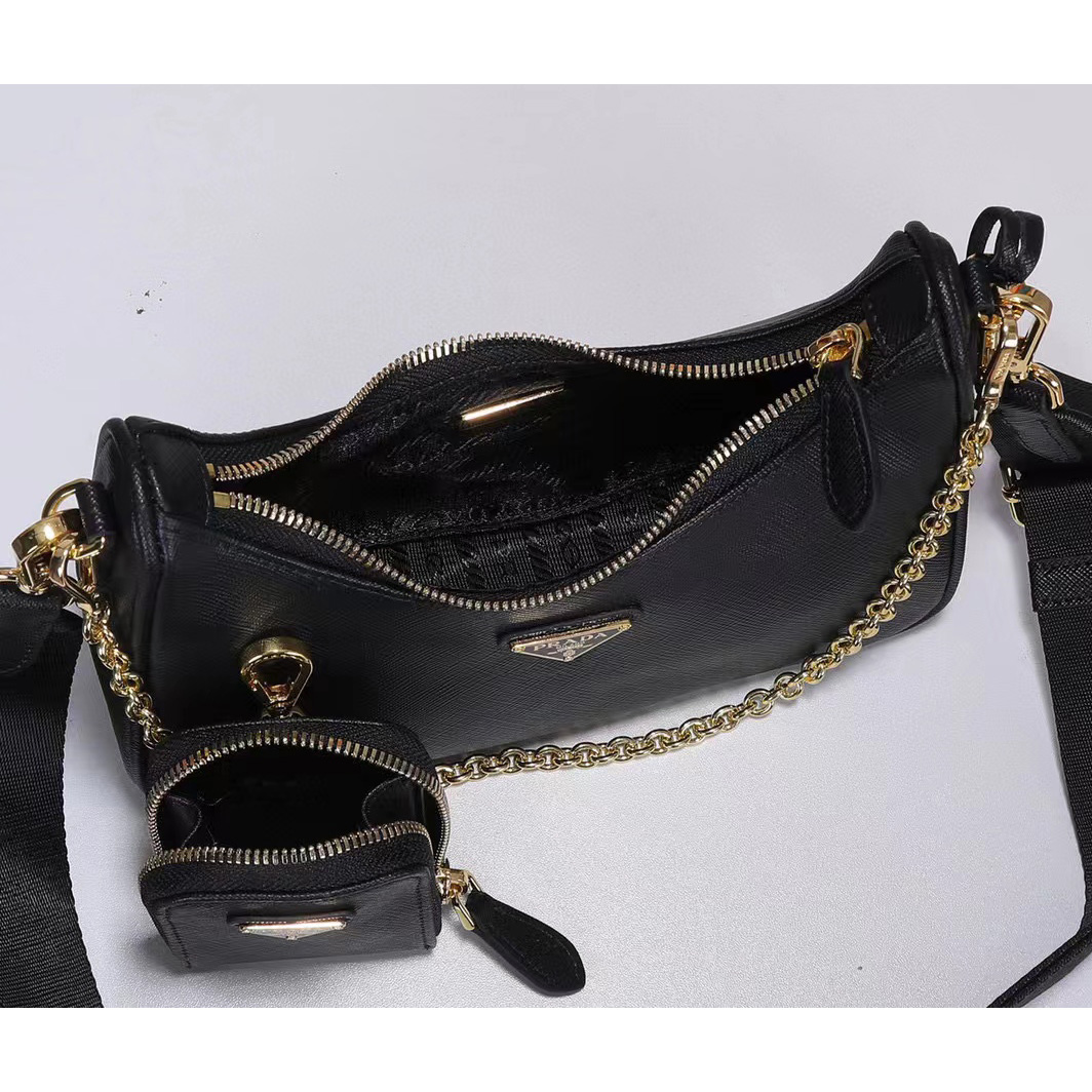 Prada Logo Print Shoulder Bag - PerfectKickZ